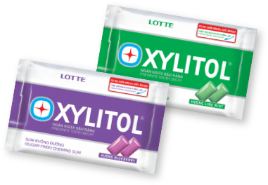 LOTTE XYLITOL GUM phát hành tại Việt Nam (Hương Lime Mint và Hương Blueberry Mint)
